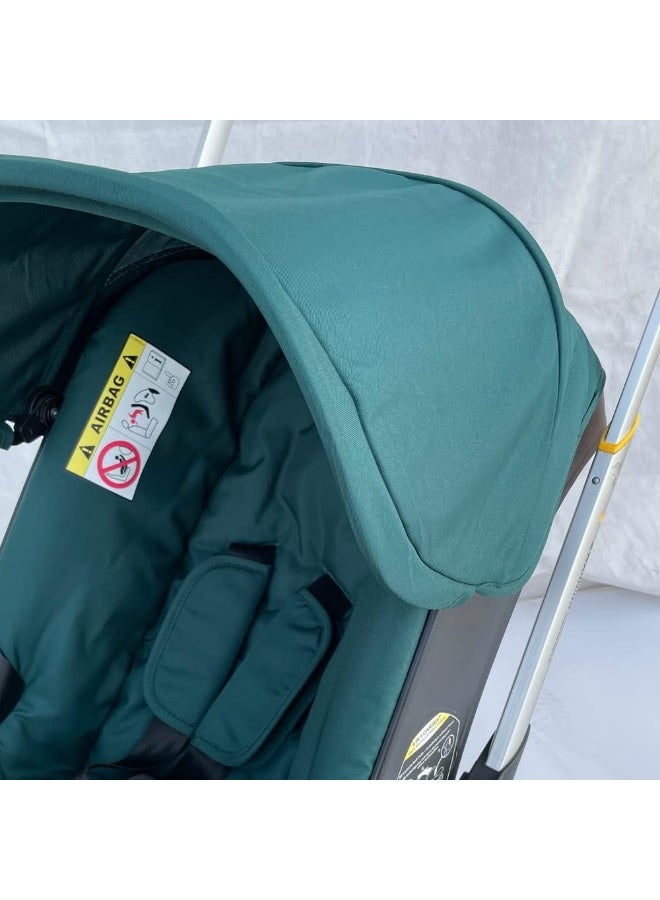 AICTIMO Seat Cushion Changing Kits Clothes, Sun Shade, Stroller Canopy Compatible with Doona Car Seat & Stroller (Green) - Image 4