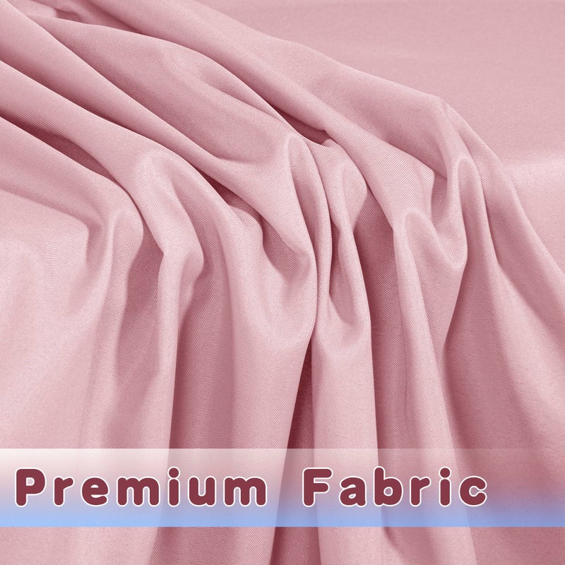 HolidayIdeas Fitted Pink Tablecloths for 6 Foot Tables - 72 x 30 Inch - 2 Pack Rectangle Polyester Fabric Table Cover for Folding Table, Valentines Parties, Birthday, Trade Show - Image 5