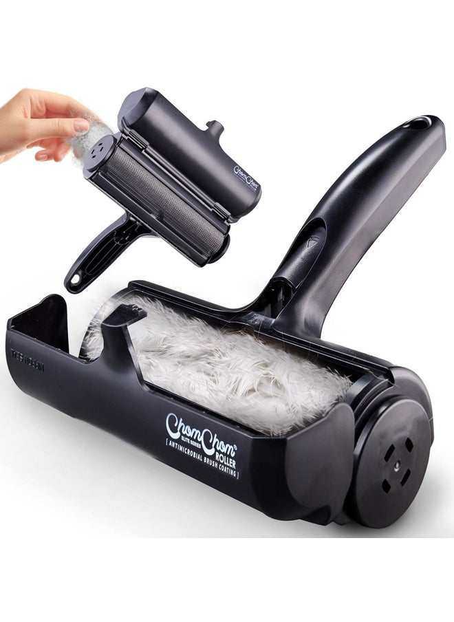 ChomChom Roller Chom Chom Roller Pet Hair Remover and Reusable Lint Roller - Black ChomChom Cat and Dog Hair Remover for Furniture, Couch, Carpet, Clothing and Bedding - Portable, Multi-Surface Fur Removal Tool  - Image 1