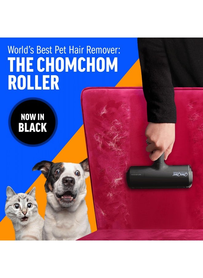 ChomChom Roller Chom Chom Roller Pet Hair Remover and Reusable Lint Roller - Black ChomChom Cat and Dog Hair Remover for Furniture, Couch, Carpet, Clothing and Bedding - Portable, Multi-Surface Fur Removal Tool  - Image 2