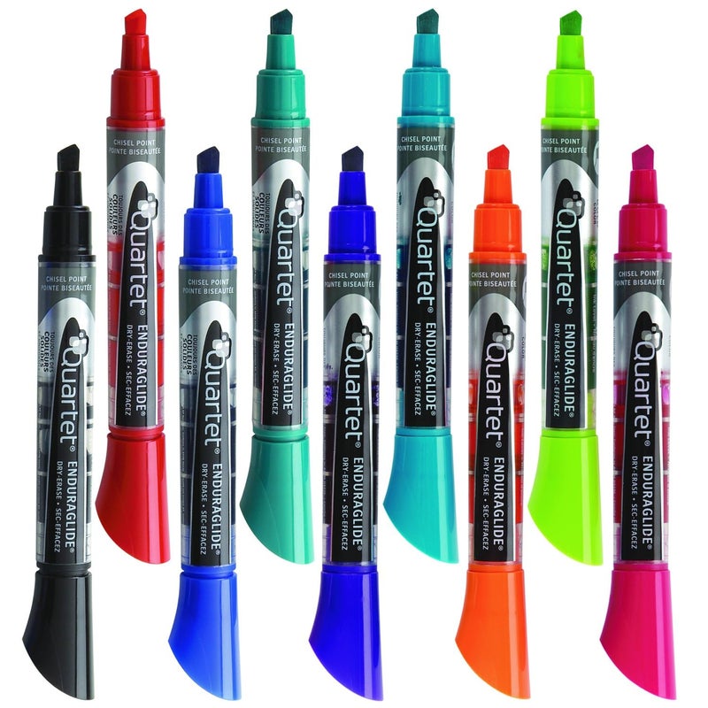 Quartet Dry Erase Markers, Whiteboard Markers, Chisel Tip, Bold Color, EnduraGlide, White Board Dry Erase Pens, Assorted Colors, 12 Pack (5001-20MA) - Image 1
