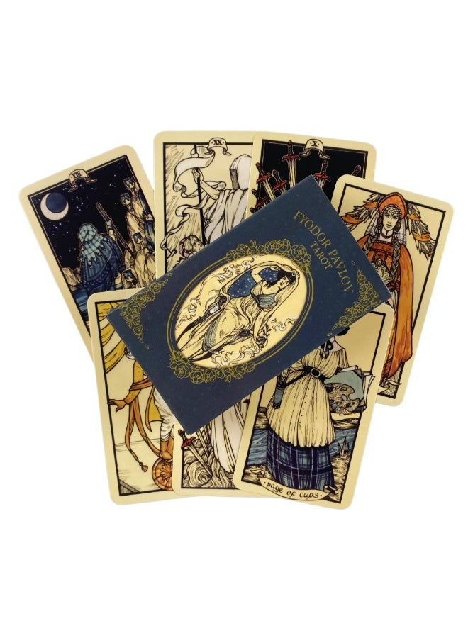 NIBEMINENT 78pcs Fyodor Pavlov Tarot Oracle Tarot Psychic Card Fortune Telling Divination Tarot Card - Image 5