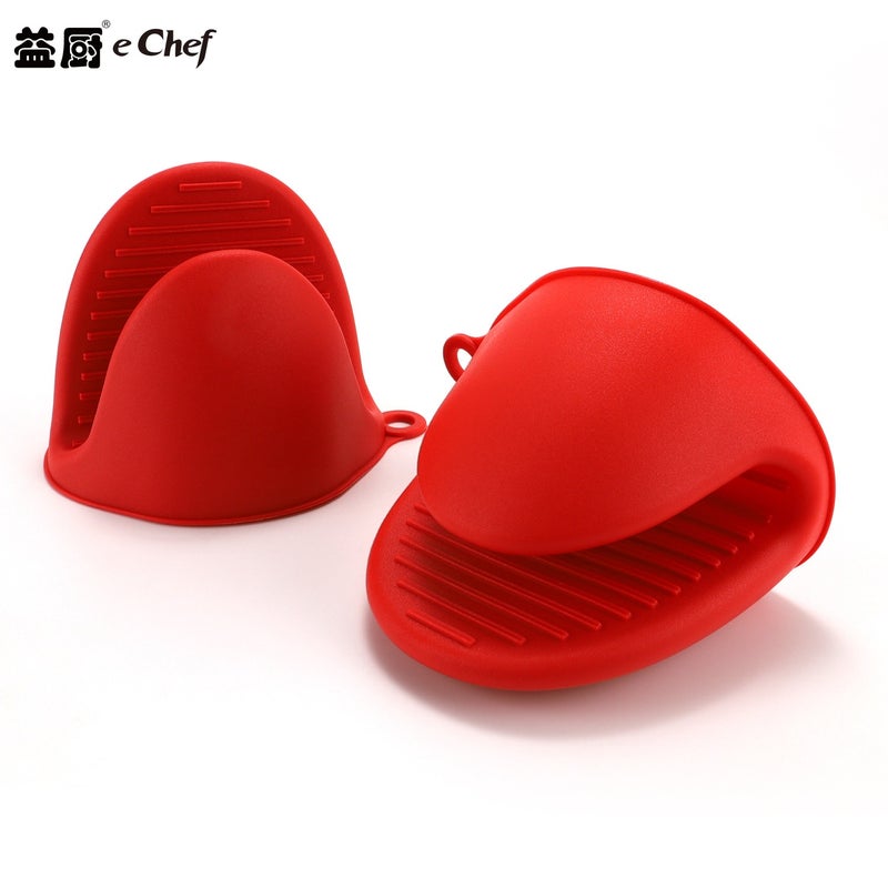 Anti-scald hand clip bowl plate non-slip insulation Gloves oven microwave oven air fryer kitchen baking gloves Gray (single) - Image 2