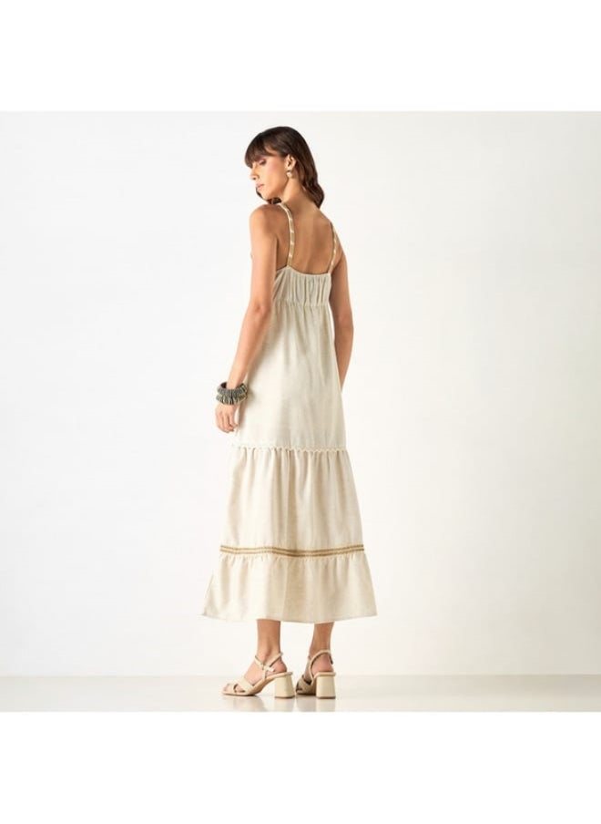 2Xtremz - 2Xtremz Lace Detail Sleeveless Tiered Dress with V-neck - Image 1