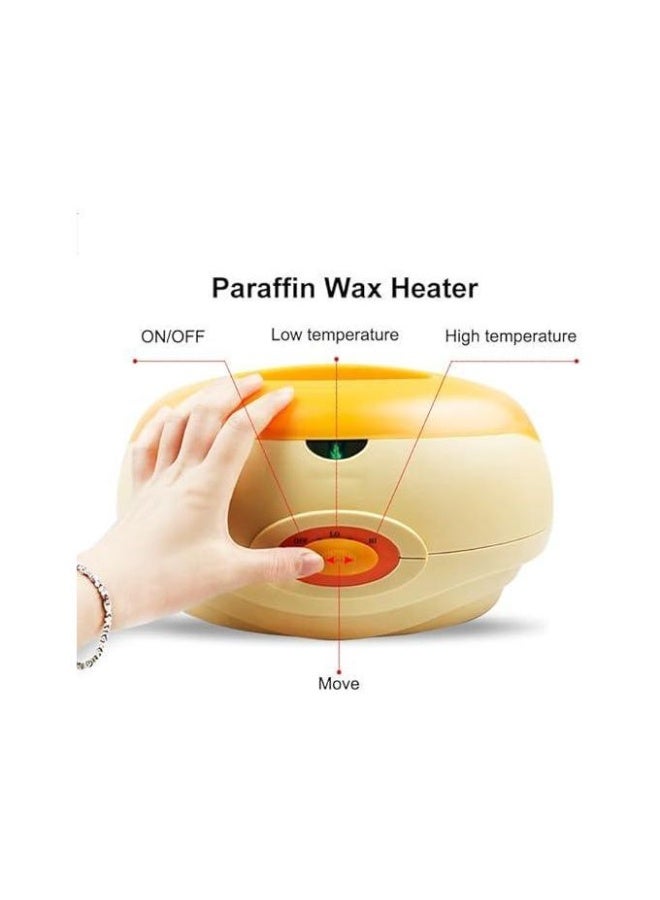 جهاز تسخين شمع البارافين الاحترافي لليدين والقدمين - سعة 2.3 لتر وقوة 200 واط - حمام شمع ساخن للمنتجعات الصحية (سبا) والمنزل - لون برتقالي - Image 3