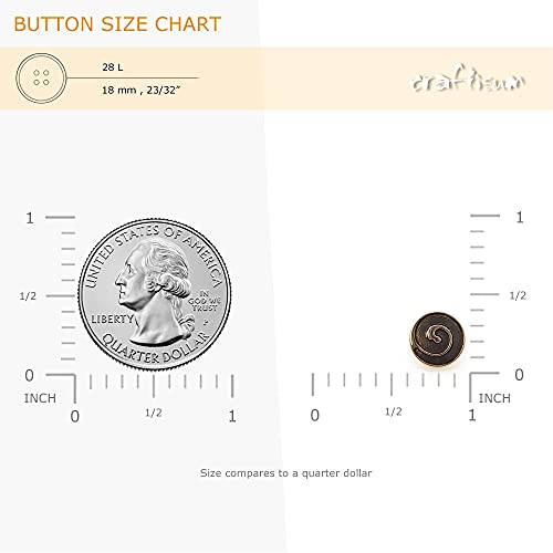 Craftisum Decorative Enamel Copper Swirl Sewing Shank Buttons 20 Pcs - 10mm, 13/32" - Image 2