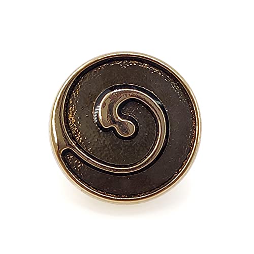Craftisum Decorative Enamel Copper Swirl Sewing Shank Buttons 20 Pcs - 10mm, 13/32" - Image 1