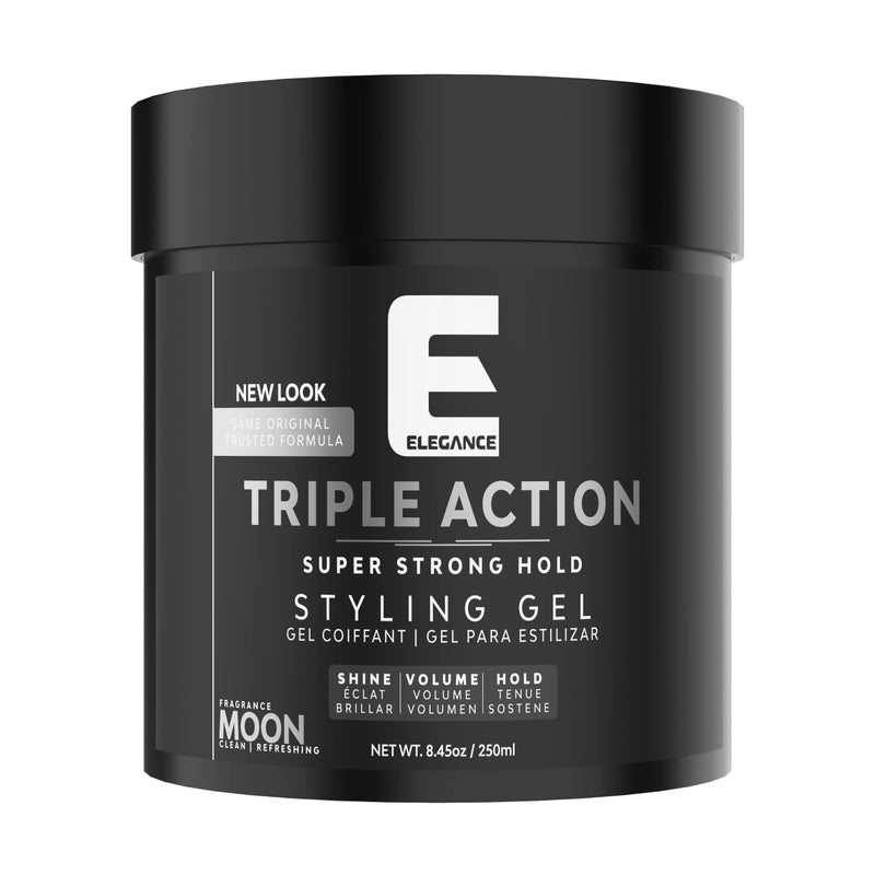 E Elegance Moon Fragrance Triple Action Hair Gel for Men And Women  Super Strong Hold Extreme Volume And Long Lasting Shine  Flake Free And Refreshing Fragrance  All Hair Types 845 oz