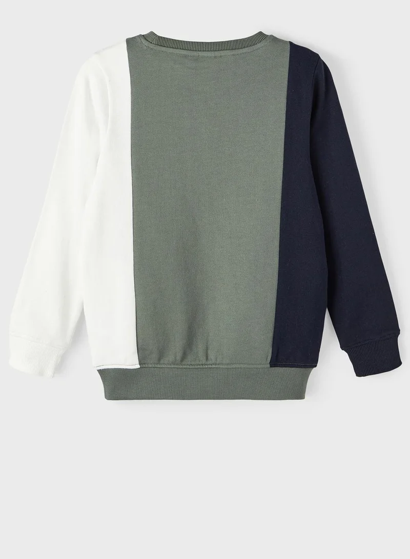 NAME IT Kids Color Block Sweatshirt