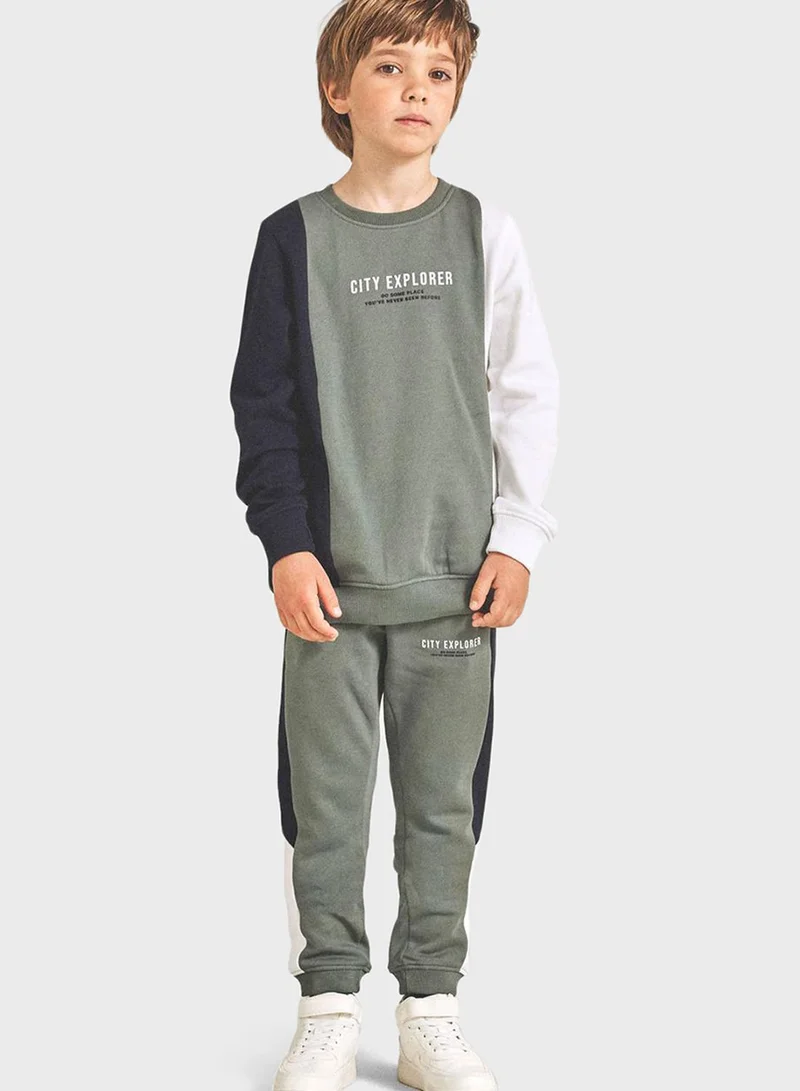 NAME IT Kids Color Block Sweatshirt