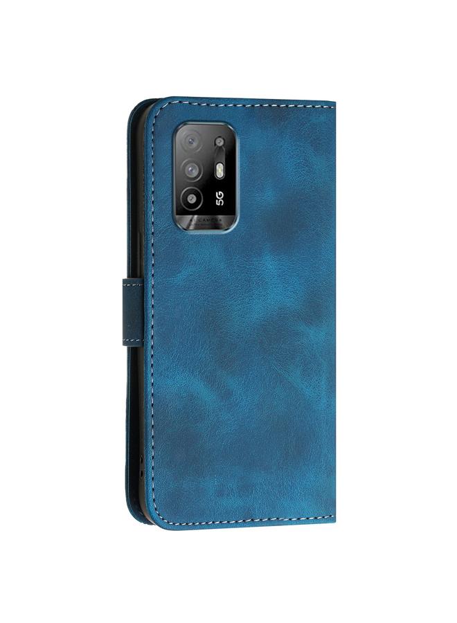 S-TOP Case For OPPO F19 Pro+ / A94 4G Grid Butterfly Embossed Pattern Leather Phone Case with Lanyard - Image 3