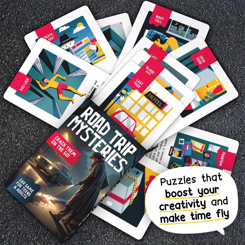 WELL BALANCED Road Trip Mysteries - Car Game for Adults & Teens, Road Trip Travel Essentials - Image 2