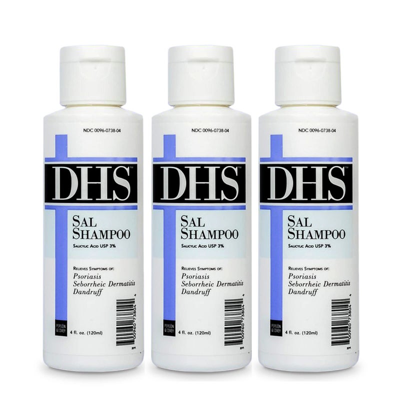 DHS SAL Shampoo - Maximum Strength for Psoriasis, Eczema, and Dandruff/Medicated Anti-Dandruff Shampoo Reduces Oil, Treats Itchy Scalp with Salicylic Acid/PBA-free, Fragrance-free / 4oz - Image 1