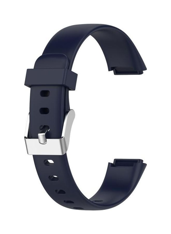 NIBEMINENT Silicone Replacement Strap Watchband For Fitbit Luxe Size:S Dark Blue - Image 1