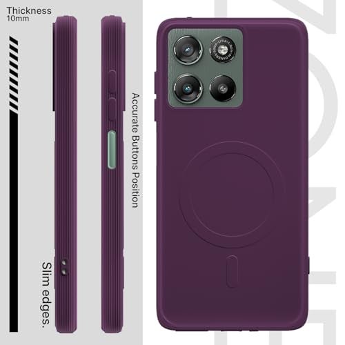 Pikkme Back Cover for Motorola Moto G67 Power 5G / G57 Power 5G Soft Matte Silicone Mag-Safe Design (Mag-Safe Not Support) Camera Protection | Slim Fit Bumper Cover (Purple) - Image 3