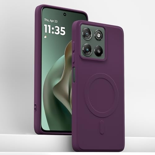 Pikkme Back Cover for Motorola Moto G67 Power 5G / G57 Power 5G Soft Matte Silicone Mag-Safe Design (Mag-Safe Not Support) Camera Protection | Slim Fit Bumper Cover (Purple) - Image 2