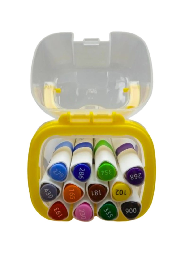 COSTANTINO Water Based Ink Dual Tip Art Marker 12 Colors - Image 1