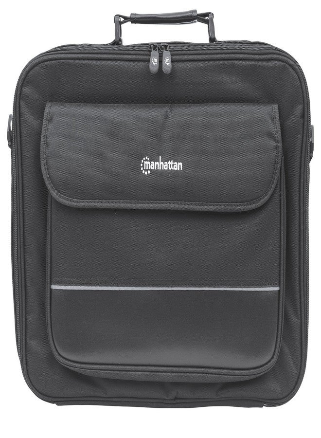 Manhattan 17 Inch Laptop Briefcase Shoulder Bag, Ultra-Lightweight & Padded Compartments, for Carrying Laptop, Notebook, Macbook, Tablet, Black, 3 Yr Mfg Warranty - 421560 - Image 4