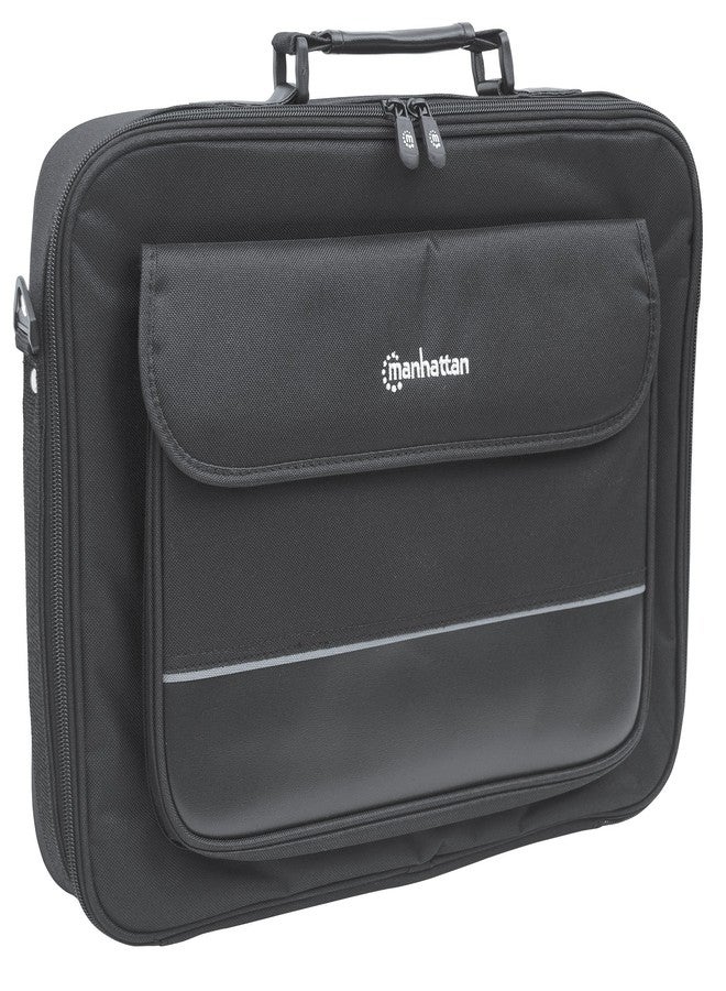 Manhattan 17 Inch Laptop Briefcase Shoulder Bag, Ultra-Lightweight & Padded Compartments, for Carrying Laptop, Notebook, Macbook, Tablet, Black, 3 Yr Mfg Warranty - 421560 - Image 3