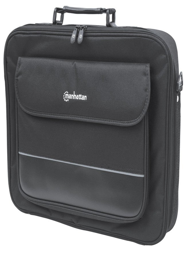 Manhattan 17 Inch Laptop Briefcase Shoulder Bag, Ultra-Lightweight & Padded Compartments, for Carrying Laptop, Notebook, Macbook, Tablet, Black, 3 Yr Mfg Warranty - 421560 - Image 1