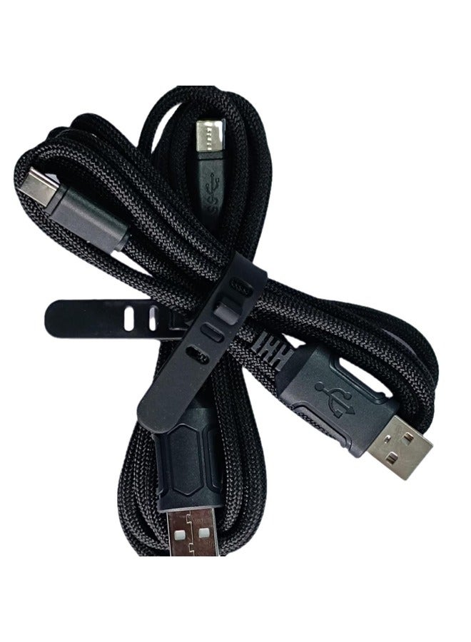 Loquat Mouse And Keyboard Universal Type-C Umbrella Cord Charging Wire Data Cable Soft Shielding 4K Transmission Mouse Keyboard Cable-Color:White Type-c Four-core Umbrella Cord 1.8m  - Image 1