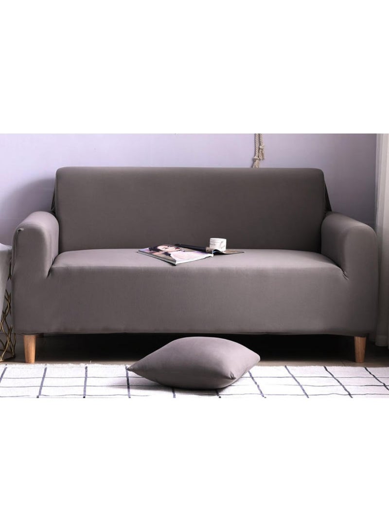 NIBEMINENT Solid Pattern Sofa Slipcover Grey 90 x 140centimeter - Image 1