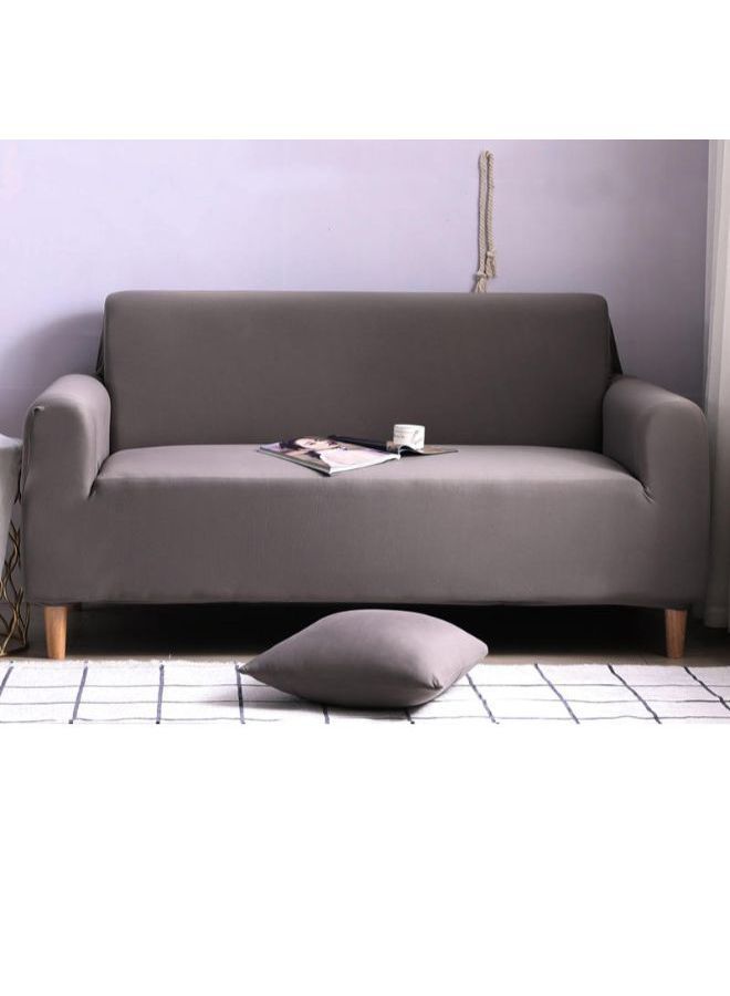 NIBEMINENT Solid Pattern Sofa Slipcover Grey 90 x 140centimeter - Image 3