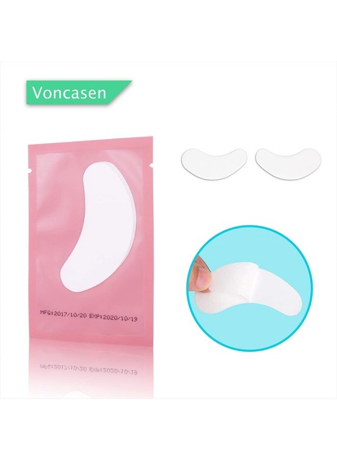 Voncasen 100 زوج من وسادات الجل لتمديد الرموش، وسادات مريحة وباردة تحت العين لتمديد الرموش، أداة تجميل لرقع العين - Image 5