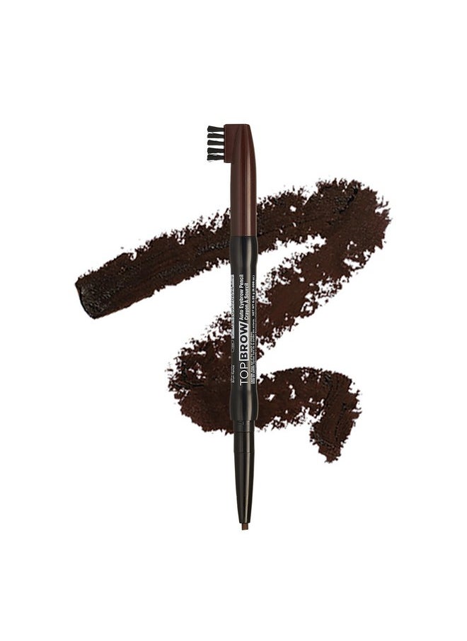 kiss new york Kiss New York Professional Long-Lasting Eyebrow, Retractable Eyebrow Pencil, Rich Pigmentation, Coconut Oil Infused, Built-in Brush Brow, Sapes, Define, Fills Brow, Eye Makeup (DARK BROWN)  - Image 1