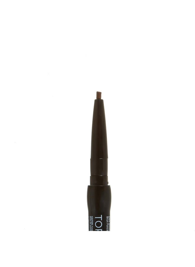 kiss new york Kiss New York Professional Long-Lasting Eyebrow, Retractable Eyebrow Pencil, Rich Pigmentation, Coconut Oil Infused, Built-in Brush Brow, Sapes, Define, Fills Brow, Eye Makeup (DARK BROWN)  - Image 3