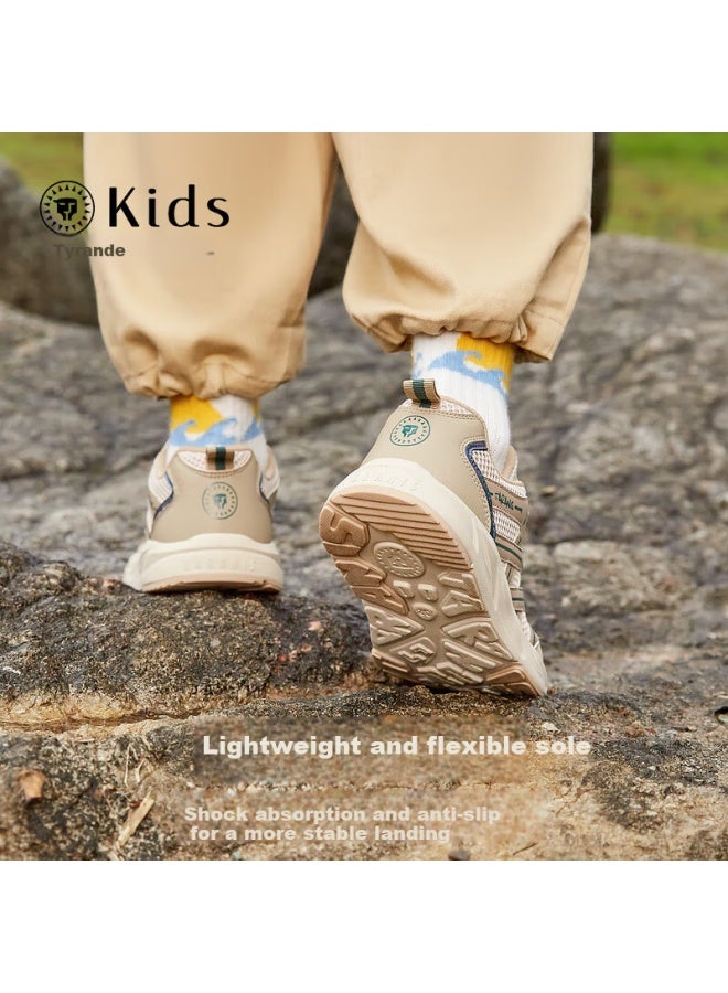 Taranis Tyrannis Kids Spring/summer Children's Sports Shoes With Rotating K Breathable Mesh Shoes Boys Outdoor Running Shoes Apricot Size 34 - Image 3