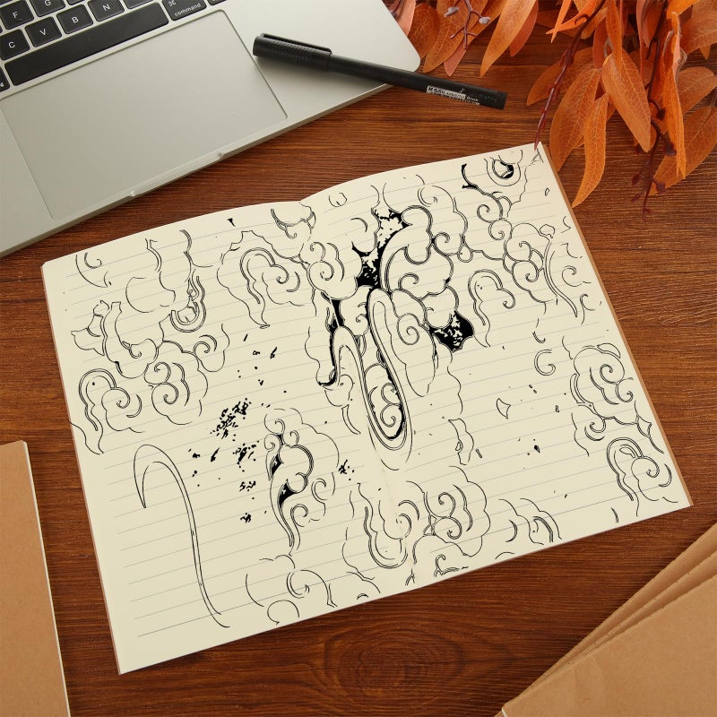 MIVIDE 50 Pack A5 Kraft Notebooks Bulk, 8.3â€ x 5.5â€ Lined Paper Journal Notebooks, 30 Sheets 60 Pages, Lined Travel Notebooks for Writing, Making Plans, School Office Supplies - Image 4
