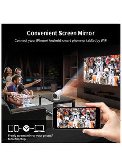 Generic Game Projector HY300 MAX Mini Portable Automatic Keystone Correction 4k Hd Projector 270°Rotation Mini Portable Projector with Two Controllers  - Image 3