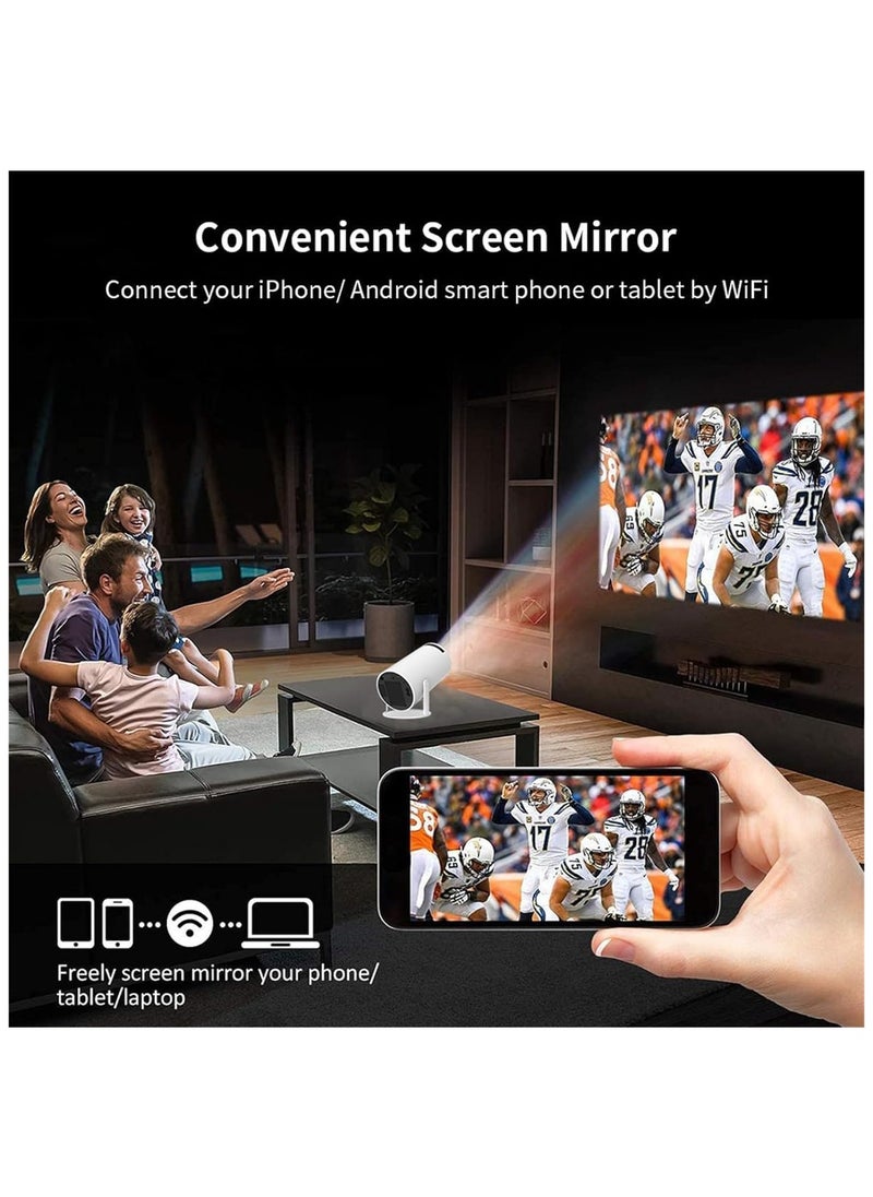 Generic - Game Projector HY300 MAX Mini Portable Automatic Keystone Correction 4k Hd Projector 270°Rotation Mini Portable Projector with Two Controllers - Image 1