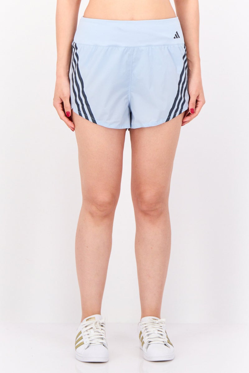 Adidas Women Sportswear Fit 2 Inseam Outdoor Shorts, Light Blue  - Image 1