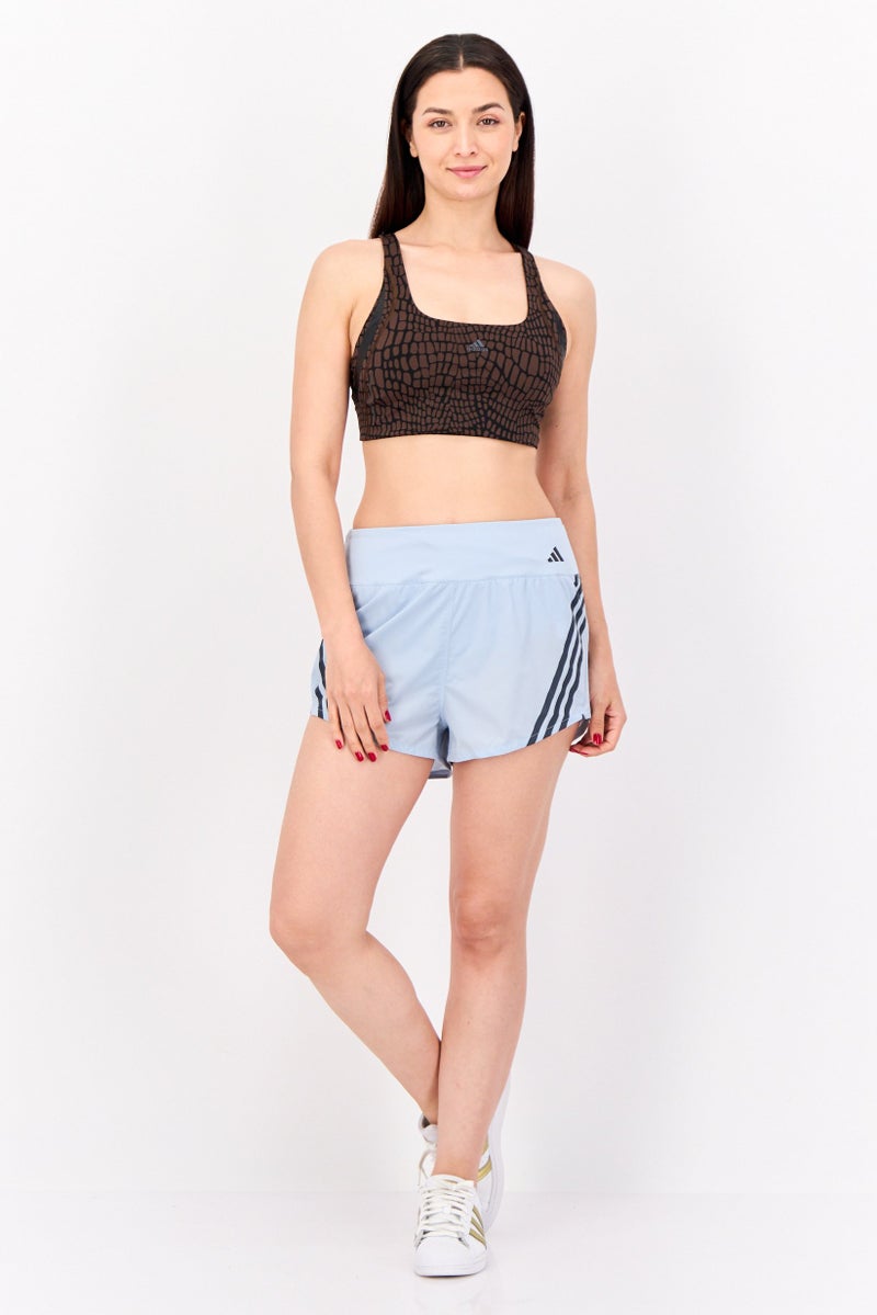 Adidas Women Sportswear Fit 2 Inseam Outdoor Shorts, Light Blue  - Image 4