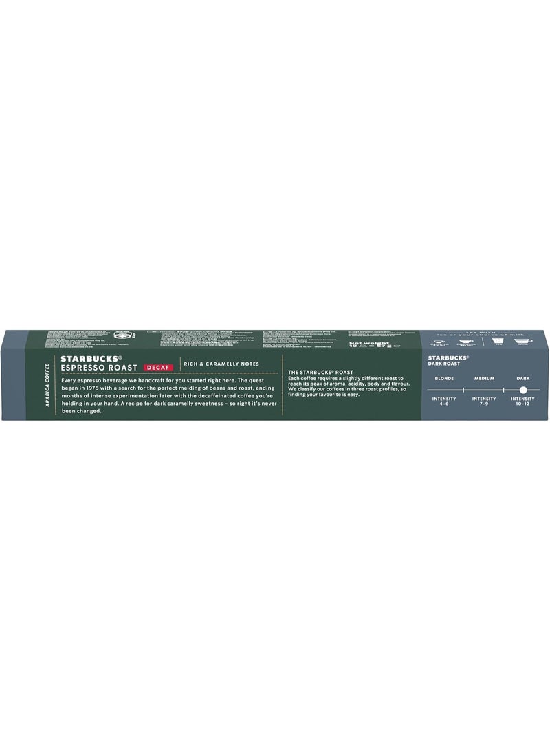 Starbucks NESPRESSO Decaf Espresso Roast COFFEE, 10 Capsules, 57g - Image 5
