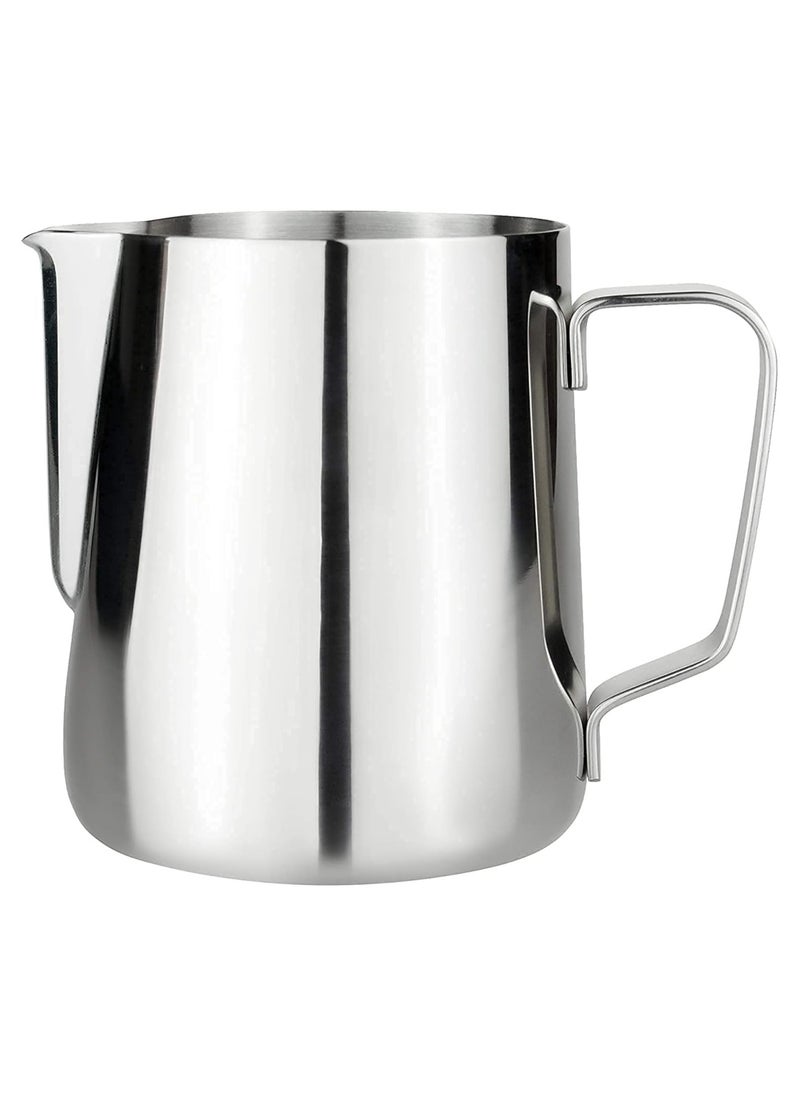 Generic Stainless Steel Milk Frothing Pitcher, 350ml - Stylish Coffee Cup measuring scale and cut edge, perfect for frothing and steaming Use - Milk Frothing pitcher/Espresso Steaming Pitcher  - Image 1