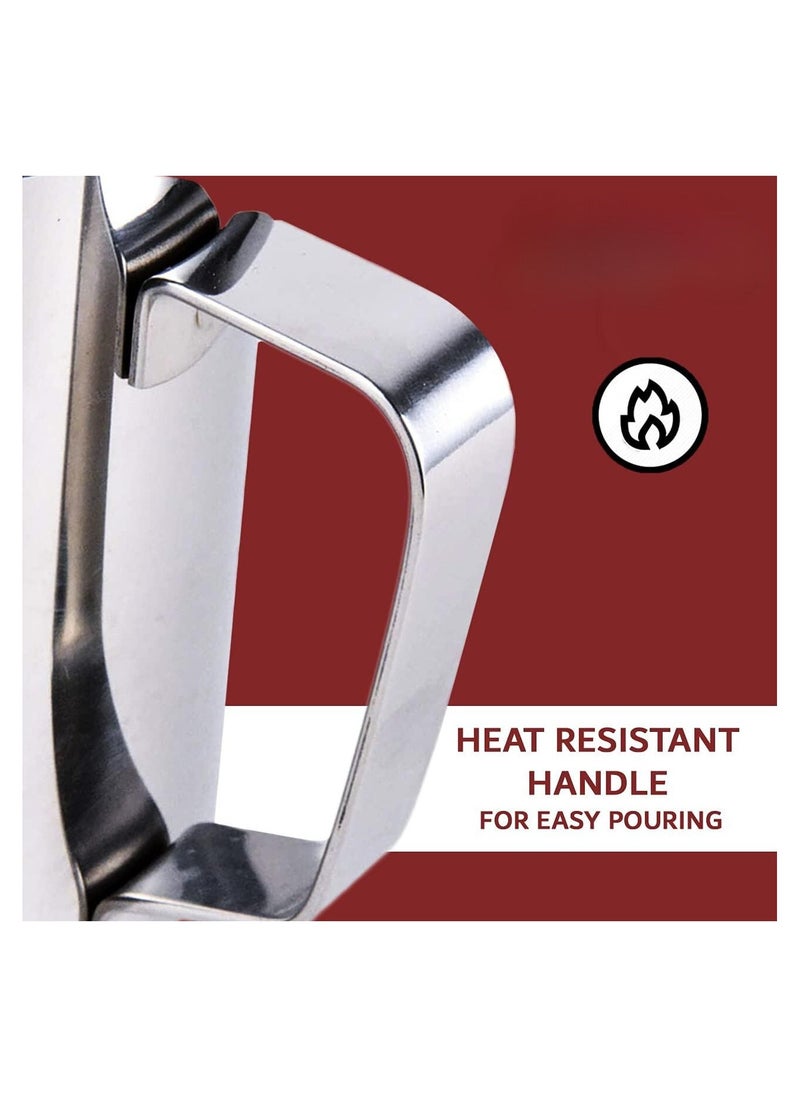 Generic Stainless Steel Milk Frothing Pitcher, 350ml - Stylish Coffee Cup measuring scale and cut edge, perfect for frothing and steaming Use - Milk Frothing pitcher/Espresso Steaming Pitcher  - Image 3