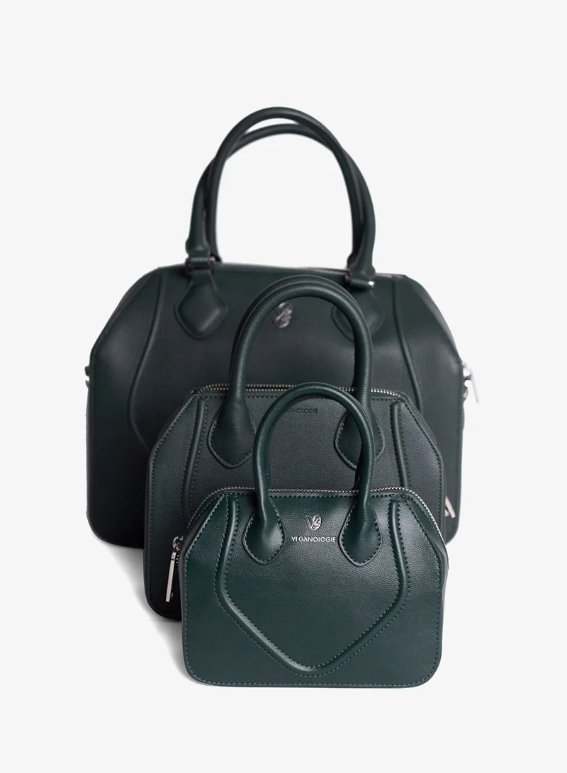 Veganologie  Mini Gemma Handbag in Green Made From 1.3 Bamboo Stems for Women | Best Price UAE