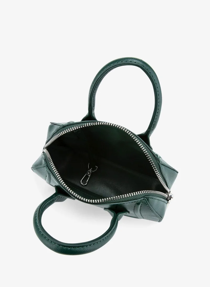 Veganologie  Mini Gemma Handbag in Green Made From 1.3 Bamboo Stems for Women | Best Price UAE