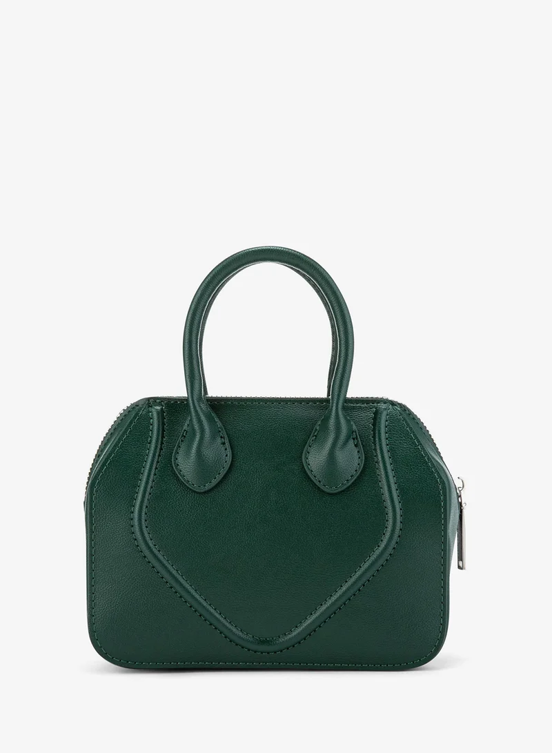 Veganologie  Mini Gemma Handbag in Green Made From 1.3 Bamboo Stems for Women | Best Price UAE