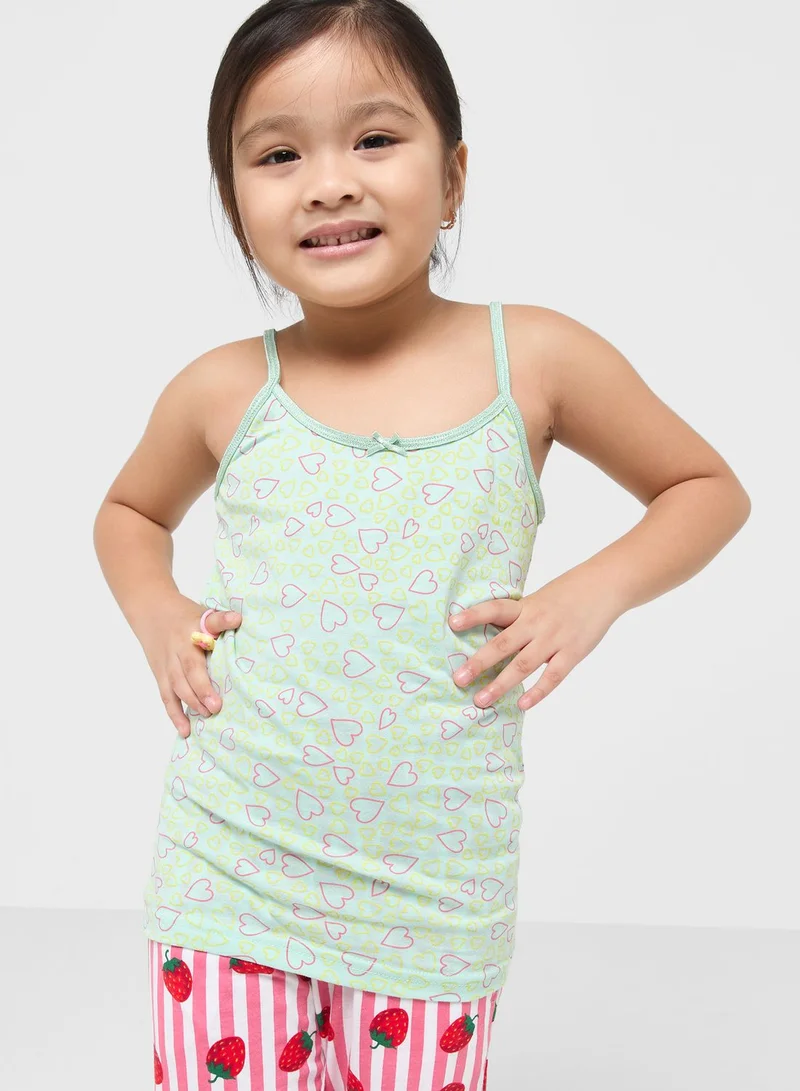 Pinata Pack Of 3 Printed Girls Camisole