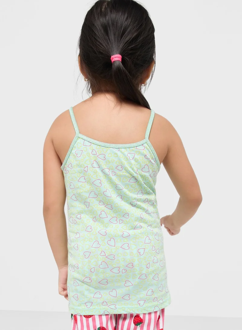 Pinata Pack Of 3 Printed Girls Camisole
