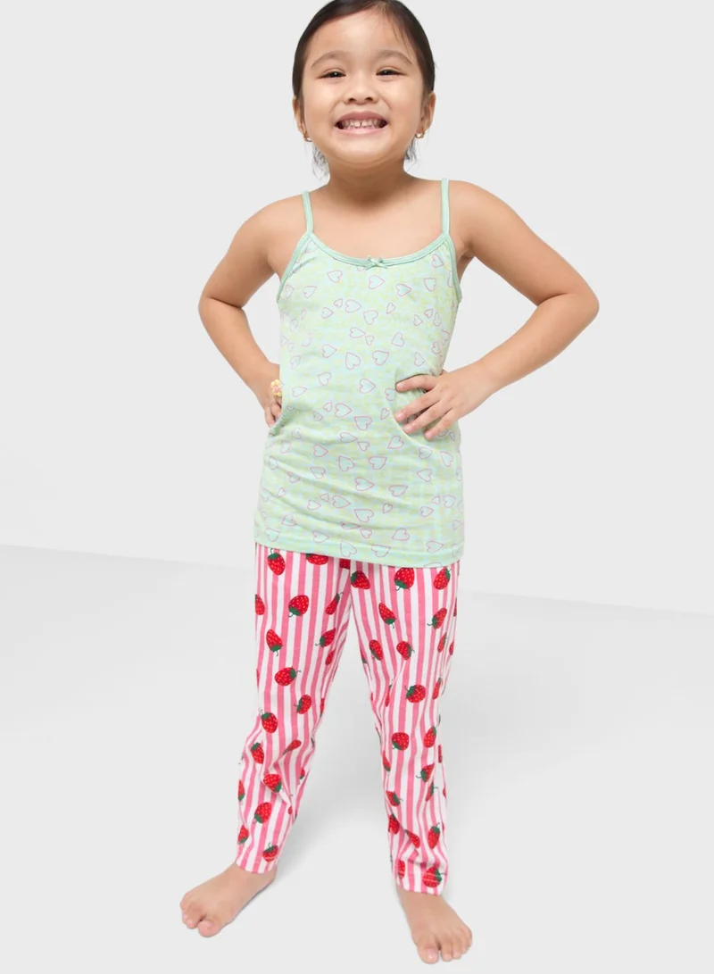 Pinata Pack Of 3 Printed Girls Camisole