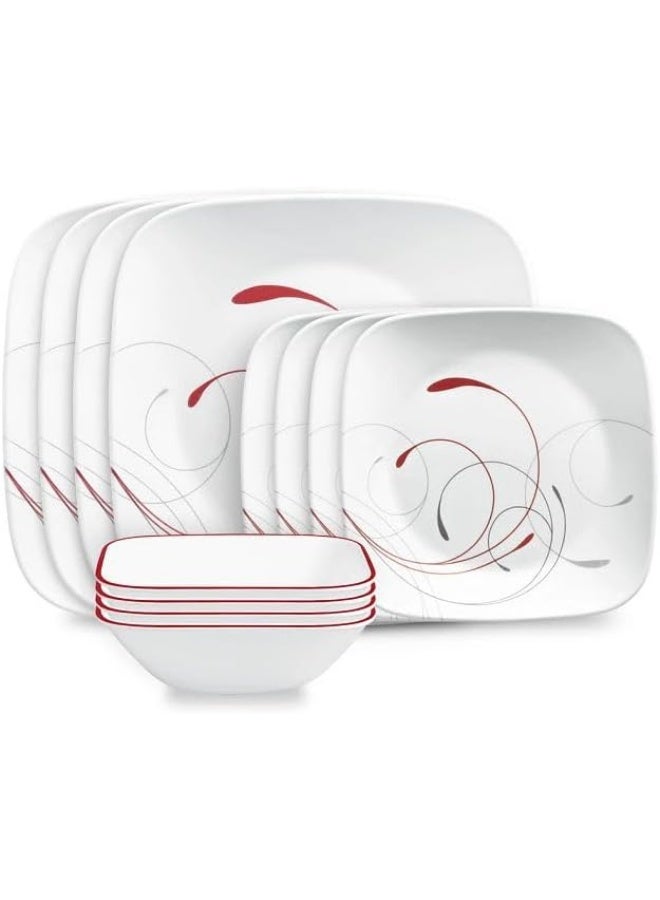 Corelle Square Splendor 12piece Dinnerware Set Service for 4