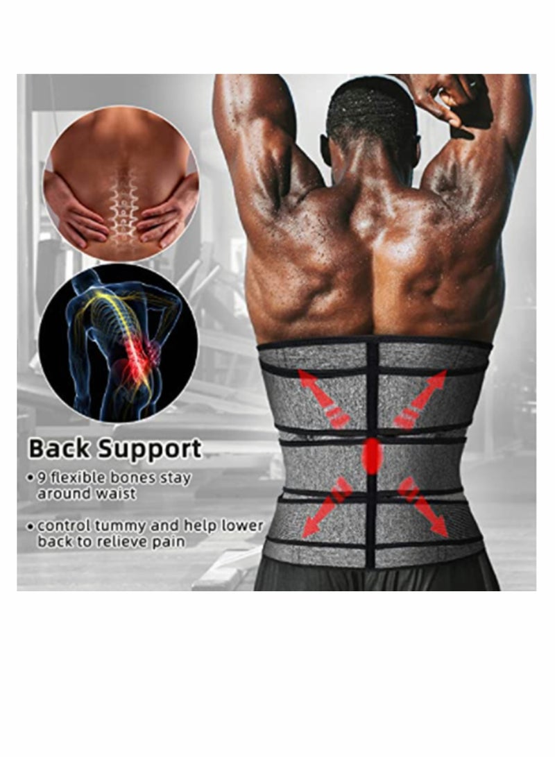 Unisex Waist Trimmer for Men and Women, Neoprene Belly Fat Burner and Body Shaper Belt for Workout, Improved Posture and Back Support, XL Size - Image 2