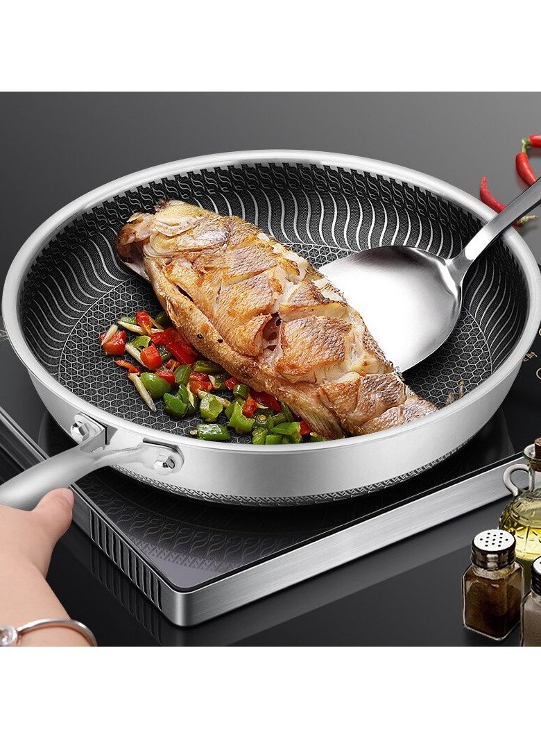 Stainless Steel Frying Pan, Whole Body Tri-ply Frying Pan, Scratch-resistant Non Stick  Double-sided Honeycomb Skillet Pan For All Stove, (28cm) - pzsku/ZB0E3DDAFDA4C68F1D059Z/45/_/1706945334/d451e84f-a54d-46af-a808-d40ad626bcd6