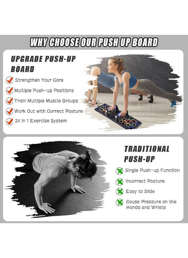 locisne Locisne Push Up Board for Men & Women, Portable Foldable Multi-Function Push Up Bar, Chest Muscle Exercise Professional Homeworkout Equipment System Fitness Strength Training Equipment  - Image 5