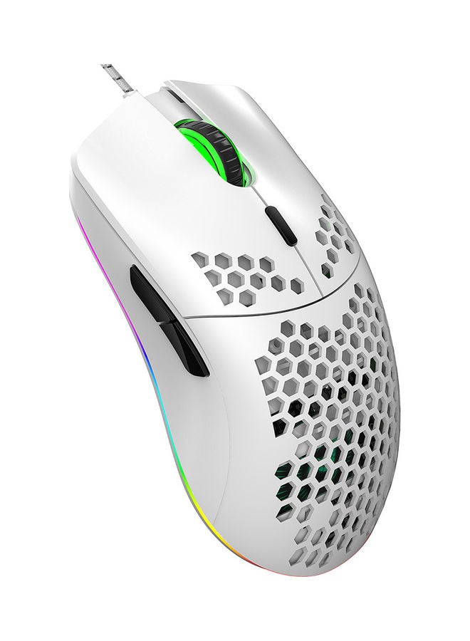إتش إكس إس جيه ماوس ألعاب سلكي بمنفذ USB طراز J900 أبيض - Image 4